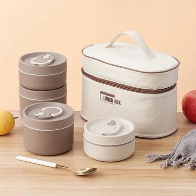 Kulatý přenosný termotaška na oběd Přenosný ledový chlazený balíček Izolační Piknik Tašky na skladování potravin Školní Bento Dinner Container