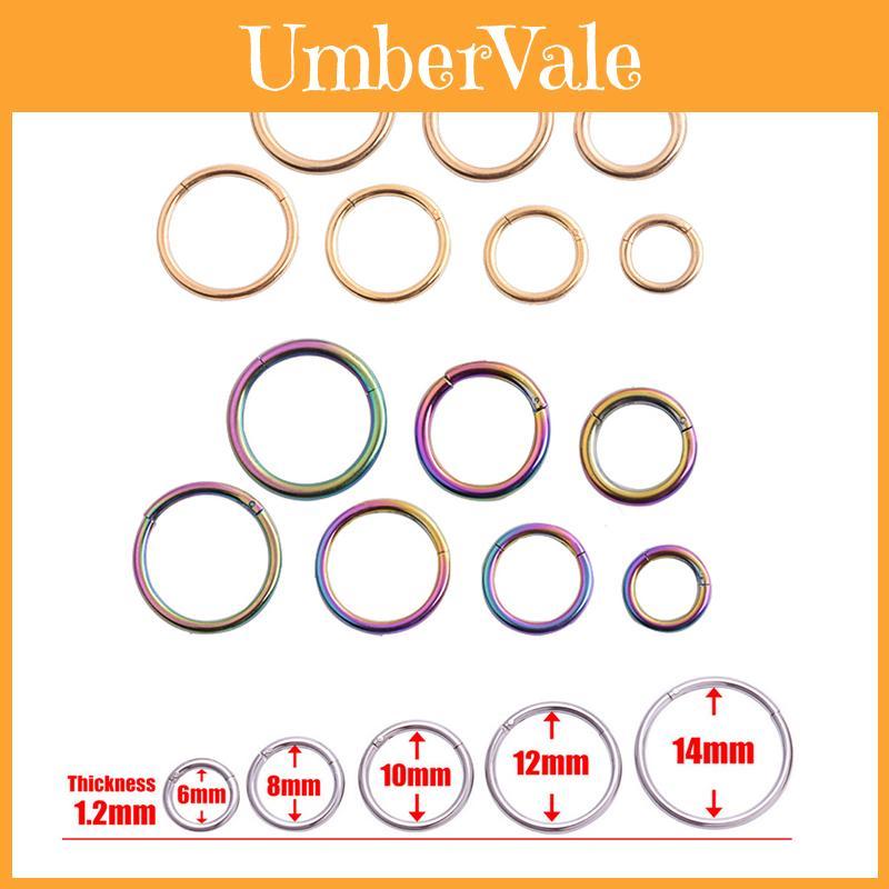 Stunning Steel Nose Ring Septum Clicker With Seamless Appearance And Anti-allergy