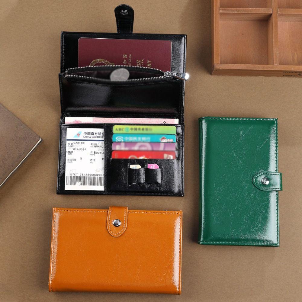 Purse Travel Wallet Passport Cover Passport Clip Retro Storage Card Bag  Travel Accessories