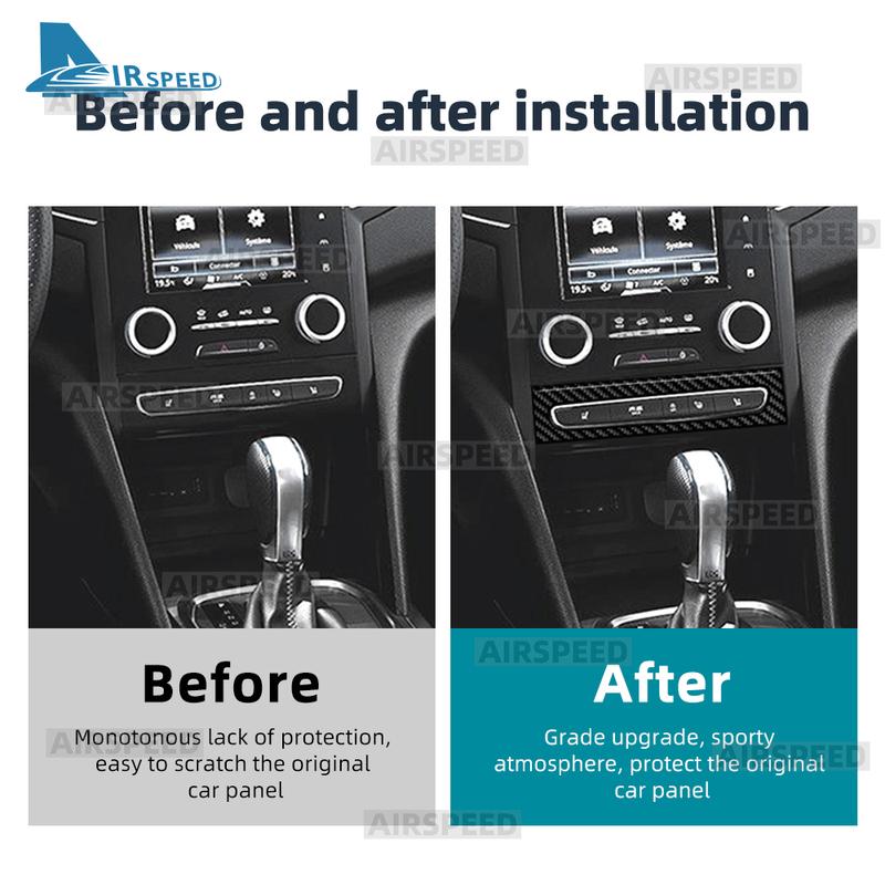 Soft Carbon Fiber Center Console Multi-function Button Frame Sticker For Renault Megane 4 2016 2017 2018 2019 2020 2021-2025