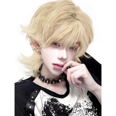 Sofeiyan Paruka Wolf Mullet Wolf Dlouhá stylová vrstva Pohledný přírodní oblečení pro malý obličej Harajuku Makeover Cosplay Plná paruka Černá paruka Cosplay Unisex