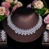French Luxury Full Diamond Necklace Necklace Generous Dinner Dress Zircon Accessory Set Chain Necklace Earrings Set