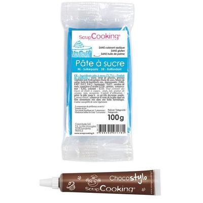 Chocolate Pen + Dark Blue Sugar Paste 100 G