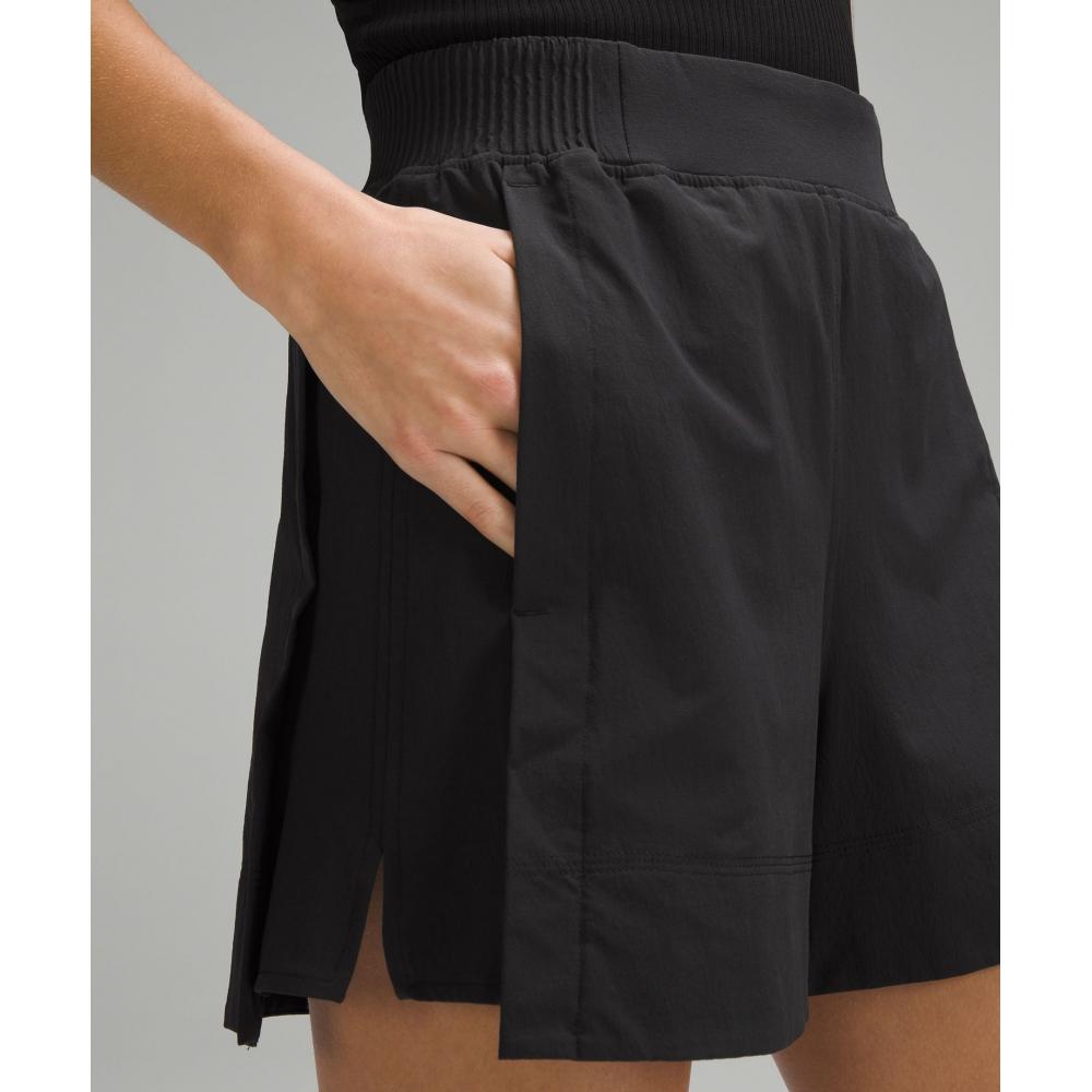 Lululemon Stretch Woven Relaxed Fit High Rise Short 4  Black