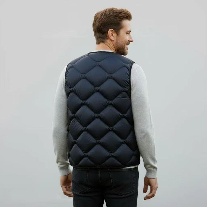 Gilet Leggero da Uomo in Cotone Scollo a V Intimo per Autunno Inverno