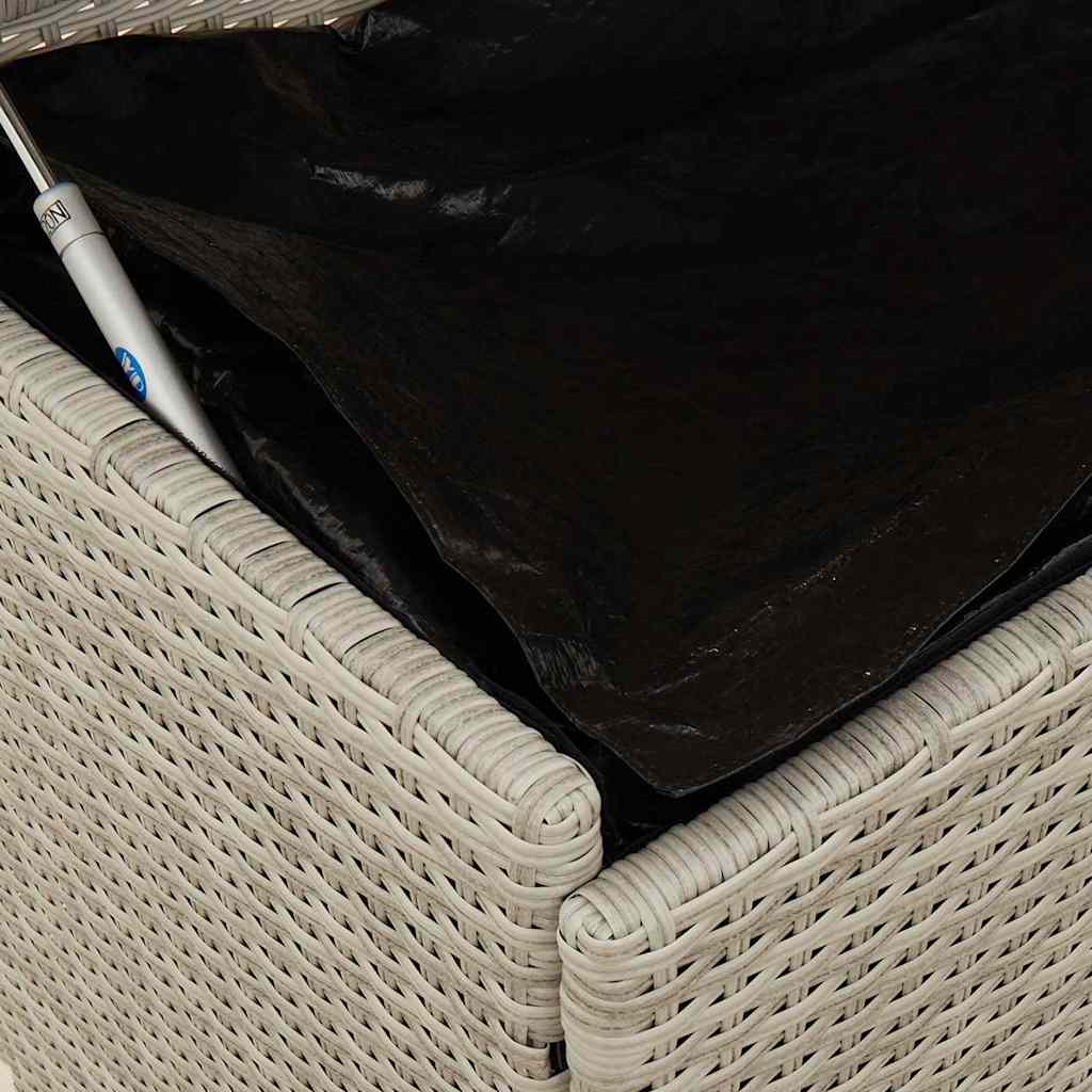 Garden Box with Wheels, Grey, 110X55X73 Cm, Polyrattan