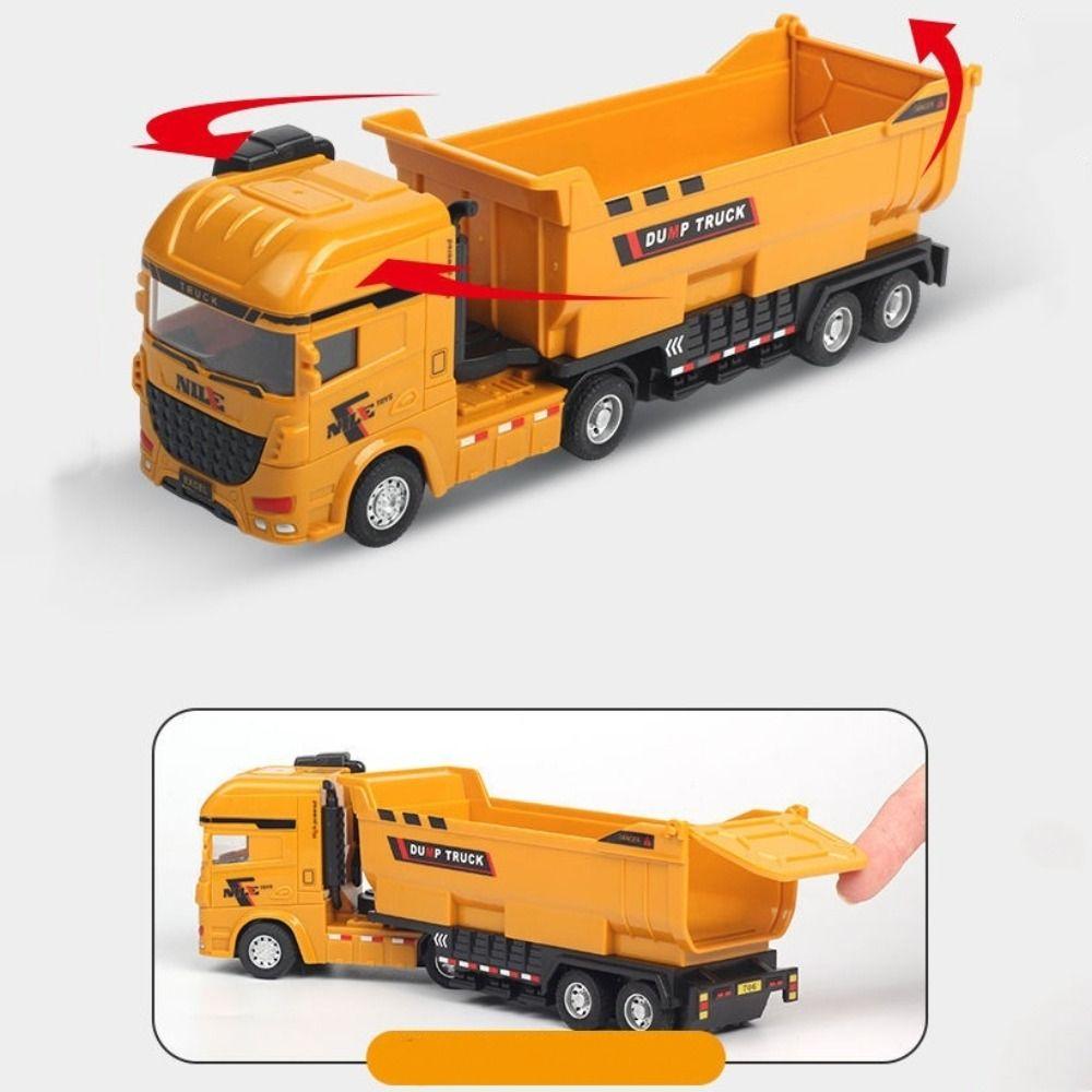 Truck Car Engineering Truck Model Simulation Mixer Truck Toys Excavator Model Toy  For Children