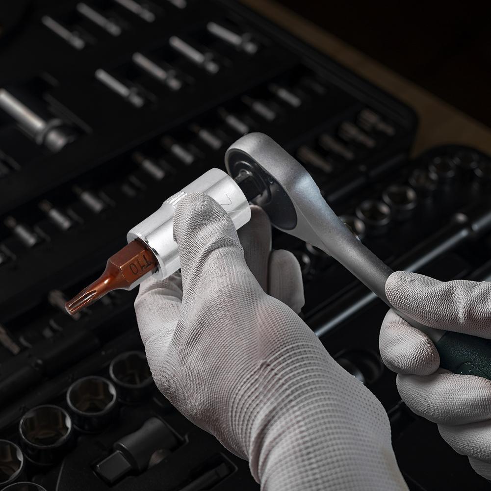 6-teiliges Set mit Sechskant-Stecknüssen 1/4 Zoll Antrieb Werkzeug für Sechskant-Schraubenköpfe Steckschlüssel-Adapter für die Automobilmodifikation