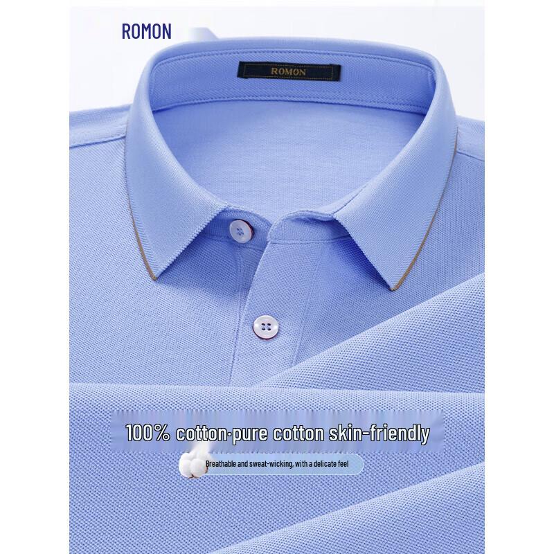 ROMON Men s 100% Cotton Short Sleeve Polo Shirt XL