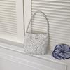 Women Floral Dot Canvas Tote Bag Mini Shoulder Handbag Casual Daily Purse