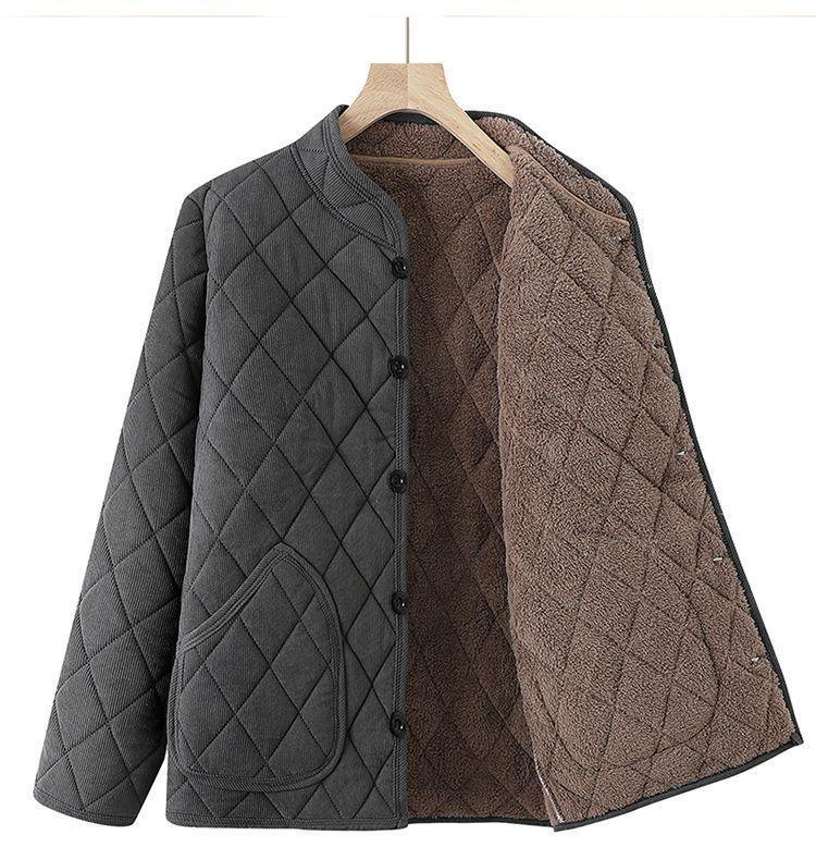 Men's Thickened Winter Cotton Jacket with Fleece Lining – Warm, Cold-Proof Coat for Middle-Aged and Elderly Dads.