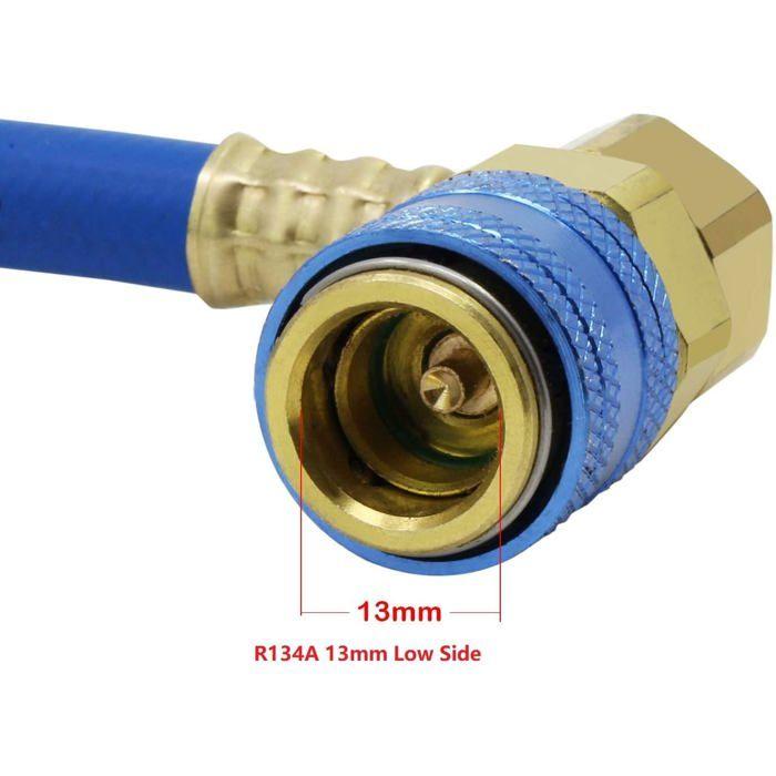 Hose de recharge de réfrigérant - HSEAMALL - R134A - Métal - 350 mm - Manomètre inclus
