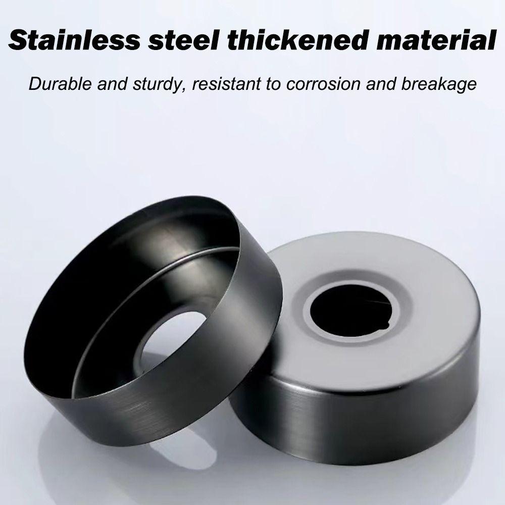 New Stainless Steel Shower Faucet Cover Grey Chrome Finish Shower Arm Flange Faucet Decorative Cover