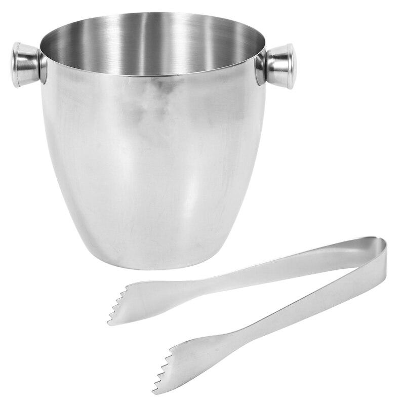 1.5L Stainless Steel Ice Bucket Wine Bucket Ice Bucket Square Ice Bucket Beer Bucket Hotel Room | Ice Bucket