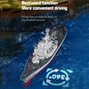 Remote Control Battleship Remote Control Boat 2.4GHz Waterproof Large Size Ship Low Battery Alarm /off Water Power Outage Simulated Lighting 2 Battery