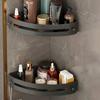 Resin Wall-Mounted Triangle Shelf, No-Drill Bathroom Storage Rack, Versatile Hanging Organizer for Toiletries and Accessories, Bathroom Organizers