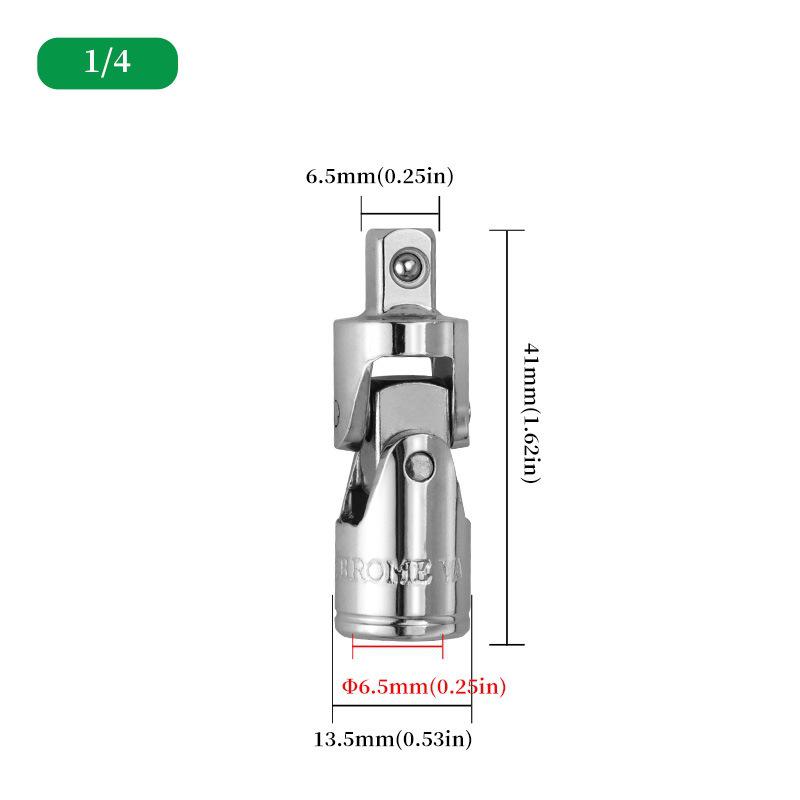 Universal Joint Socket Adapter Set - 1/4 , 3/8 , 1/2  Swivel Wrench Joint