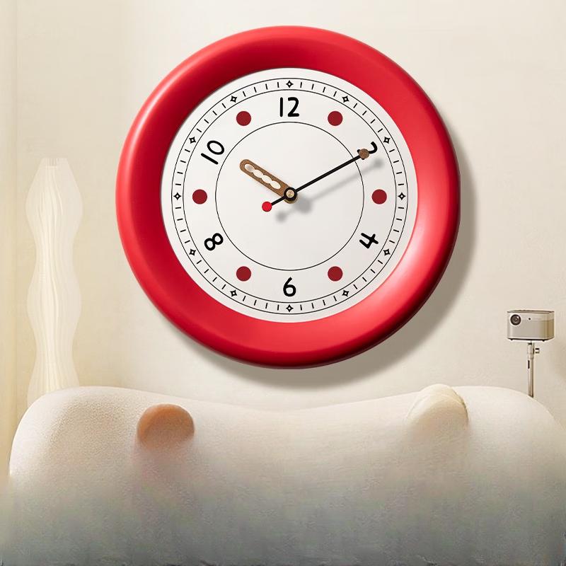 Handon Round Retro Red Cream Wall Clock