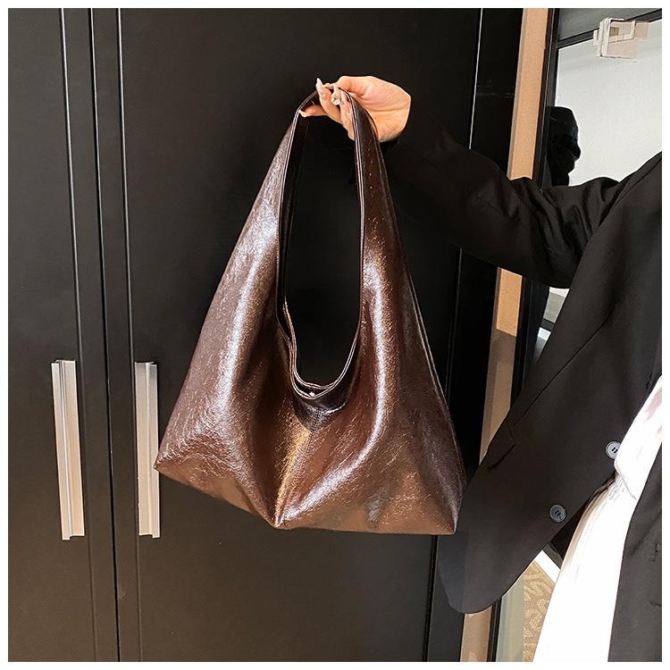 PU Leather Hobo Large Capacity Underarm Bags Autumn Winter Shoulder Bag for Women 2025 New Trend Y2K Handbags and Purses Tote