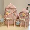 Schoolbags for Children Elementary School Students  Girls with High Looks  Ins Splicing Junior High School Students with High School Backpacks