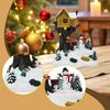Lighted Christmas Village House Figurine Decoration with Light and Music Desktop Ornament