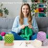 AEE4-Wooden Yarn Holder For Knitting And Crocheting,Easy Install And Operate Yarn Spinner Holder, Spinner With Yarn Storage