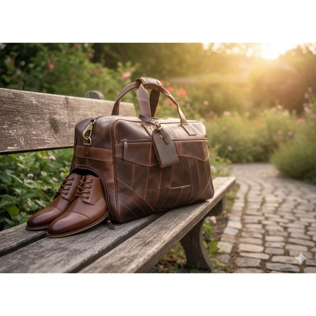Herren-Reisetasche aus vollnarbigem Büffelleder, große Weekender-Tasche, hellbraune Reisetasche, echte Ledertasche, Übernachtungstasche, personalisierte Reisetasche