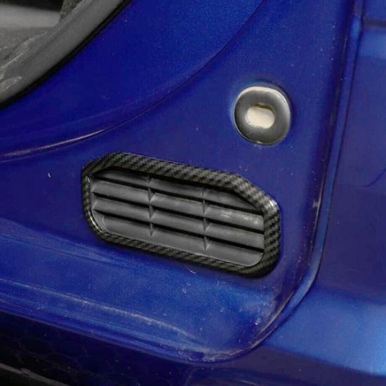 For 10-17 Dodge RAM 1500 Carbon Fiber Rear Door Side Air Exhaust Vent Cover Trim