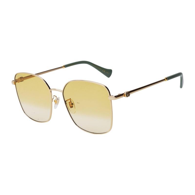 GUCCI Metal Round Frame Vintage Sunglasses Sunglasses Sunglasses Women's Gold