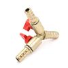 5/16" Brass Y 3-Way Shut off Ball Valve 8mm Fitting Hose Barb Fuel Gas Clamp Tee