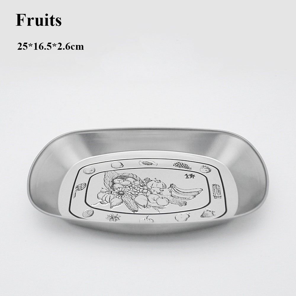 

6 Styles Retro Fruit Plate Environmentally Friendly Small Tray Outdoor Camping Fruits