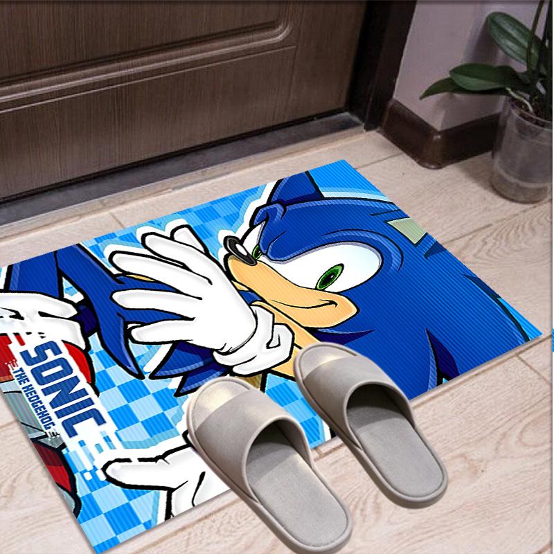 Sonic Pattern Rug, Indoor/Outdoor Mat, for Picnic, Gameroom, Bedroom, Office, Living Room, Home Decor Carpet, Birthday Gift