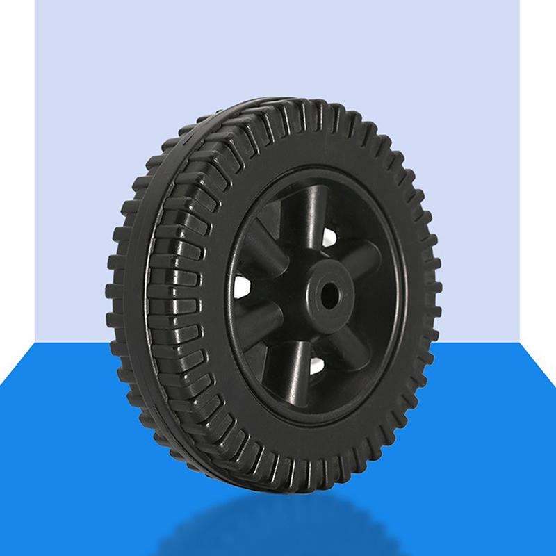 2Pcs Bbq Grill Wheels 6" Oven Accessories 6 Inch Blow Molded Wheel Replacement Barbecue 8-10Mm Hole Backyard Garden Tool Parts