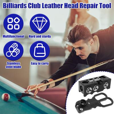 11 IN 1 Billiard Cue Tip Grinding Tool Multifunctional Repair Shaper Snooker Pool Tips Round Cutting Billiard Accessories