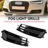 2PCS Front Bumper Foglight Cover Grill Grille Fit A6 C7 2014-2018 Black