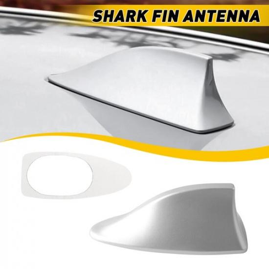 Silver Shark Fin Antenna Car Roof Radio FM/AM Aerial Signal Auto Accessories