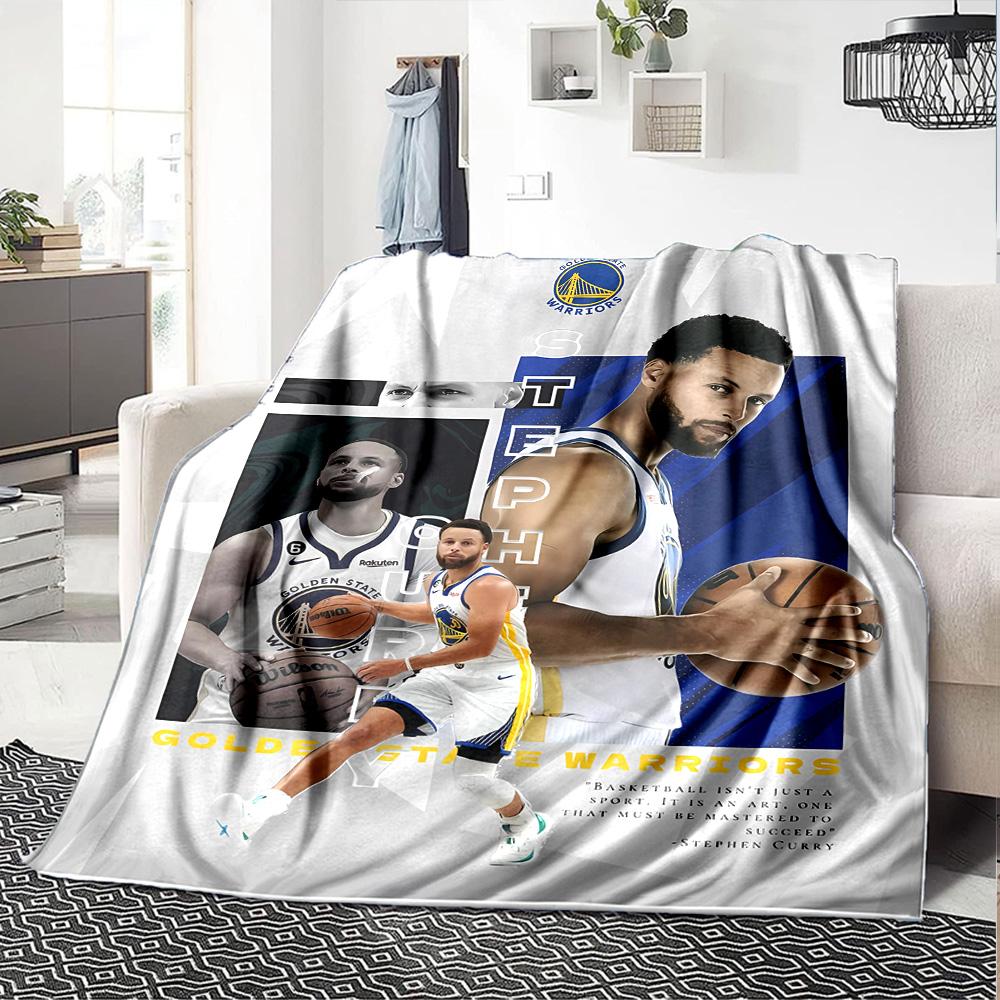Golden State Warriors Decke Weich & Gemütlich Geeignet für Wohnzimmer Büro Meeresufer für Alle Jahreszeiten Stilvolle Dekoration