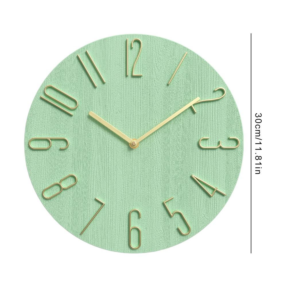 Wall Clock Non-Ticking Analog Clock Easy To Read Wall Clock Silent Modern School Analog Clock For Home Over Fireplace Decoration