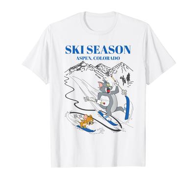 Tom and Jerry Ski Season In Aspen, Colorado T-Shirt
