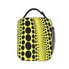 Personalizowana torba na lunch z dynią Yayoi Kusama Piknikowy pojemnik na lunch dla kobiet Graficzny design Termiczne torby na lunch Oxfordowa przenośna torba chłodząca