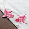 1 Pair 9.3*9cm Goldfish Patch Ink Embroidery Red Pink Clothing Patches Ethnic Style Sew on Applique Clothing Decoration