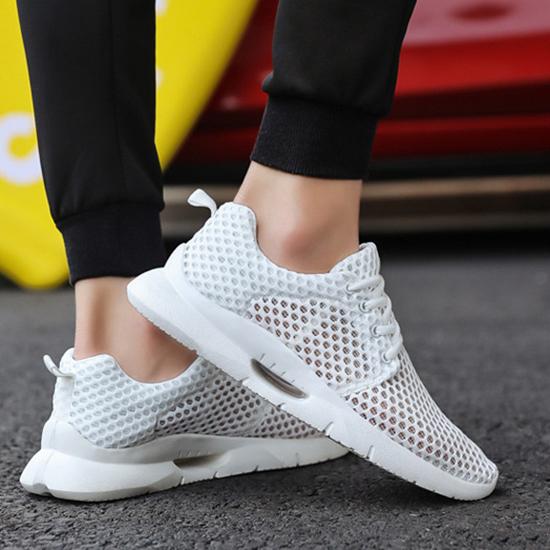 Pánské boty s dutými prodyšnými otvory, Běžecké boty, Síťované boty, Letní lehké ležérní sportovní boty, Běžecké boty