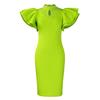 D560 Women's Sexy Beaded Lotus Sleeve Party Dress - 2025 Fashion African Style