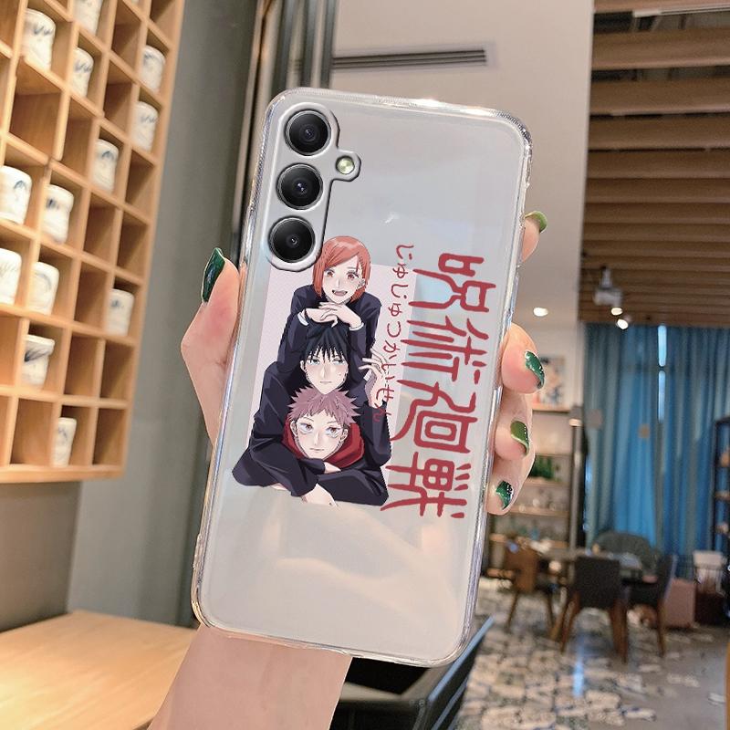 Anime Cartoon Wzór Miękki Przezroczysty Silikonowy Etui Do Samsung A55 M35 S24 Xiaomi Redmi Note 13 Poco C65 iPhone Aparat Wstrząsoodporny Ochronny Pokrowiec