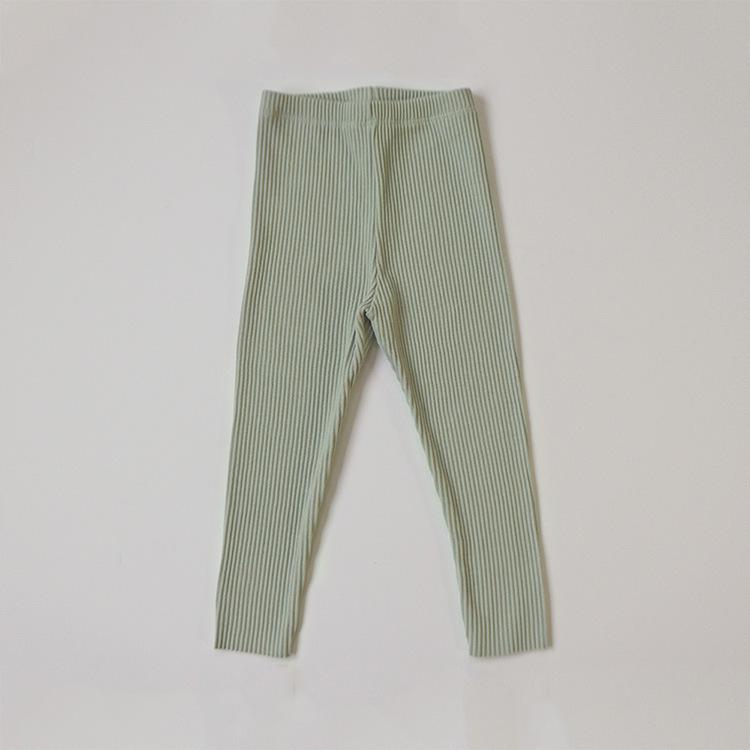 Autumn Ribbed Cotton Leggings for Babies and Kids - Multicolor Pajama Pants