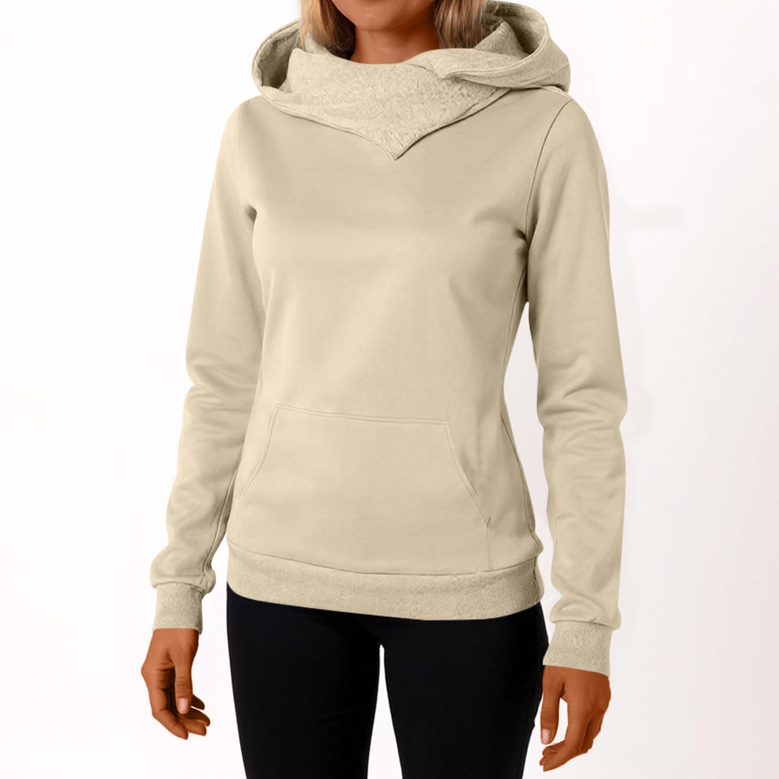 

Женская повседневная модная толстовка с капюшоном, однотонная толстовка L