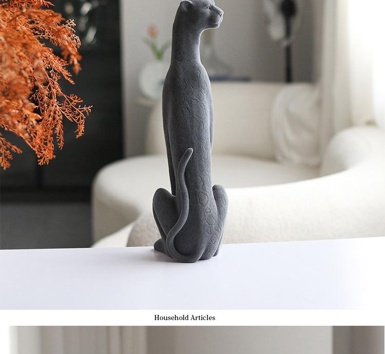 Elegant Leopard Figurine for Home or Office Decor