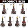 2PCS H7 LED Headlight Bulb Upgrade 9005/HB3 9006/HB4 H11 H4 H1 LED Headlight Bulbs High Low Beam 120W 6000LM