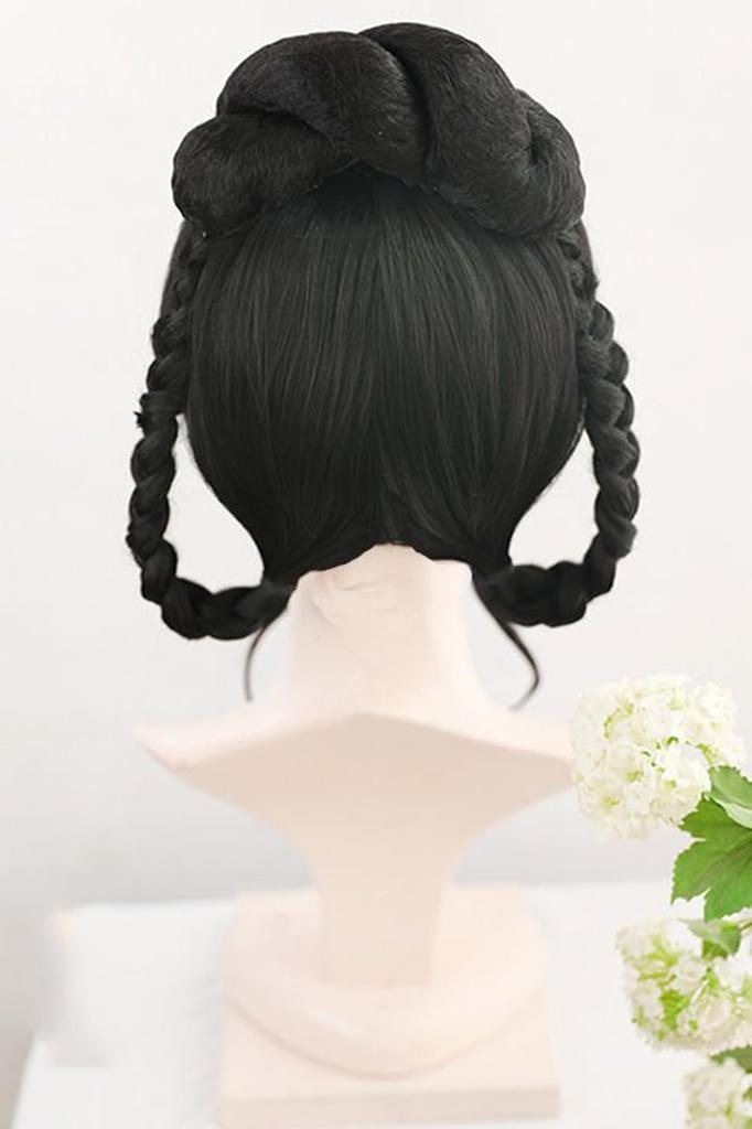 Chinese-style Hairstyle Wig for Hanfu, Cosplay, Ancient Imperial Court, Fairy Costume, Photoshoot, Wig Net with Hairpin (Type A)
