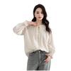 Women's Ruffle Tie-Up Blouse - Long Sleeve, 2025 Spring/Summer French Style